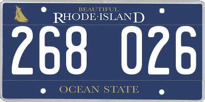 RI license plate 268026