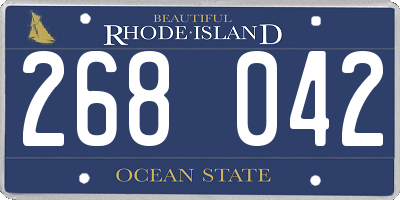 RI license plate 268042