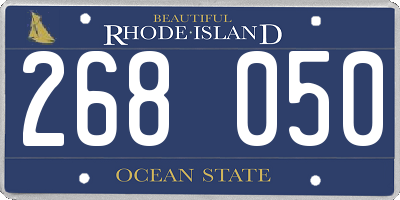RI license plate 268050