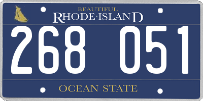 RI license plate 268051