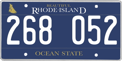 RI license plate 268052
