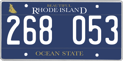 RI license plate 268053
