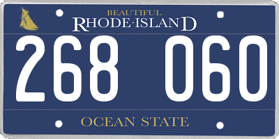 RI license plate 268060