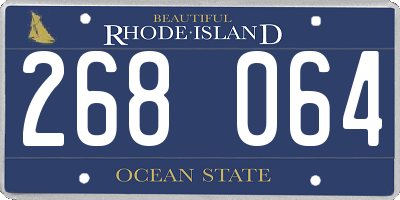 RI license plate 268064