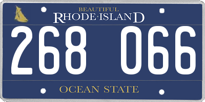 RI license plate 268066