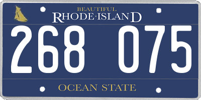 RI license plate 268075