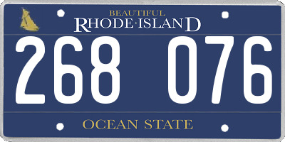 RI license plate 268076