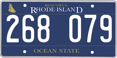 RI license plate 268079
