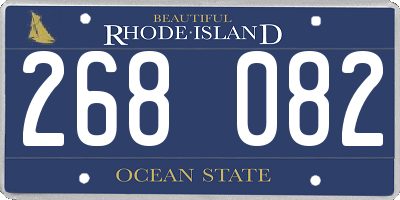 RI license plate 268082