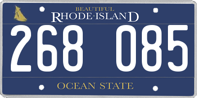 RI license plate 268085