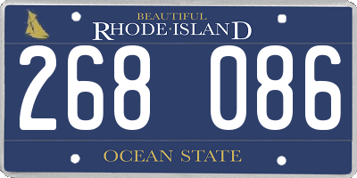 RI license plate 268086