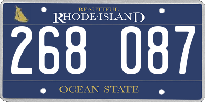 RI license plate 268087
