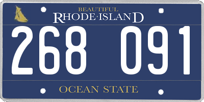 RI license plate 268091