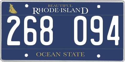 RI license plate 268094