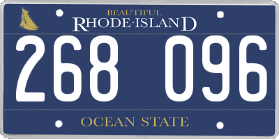 RI license plate 268096
