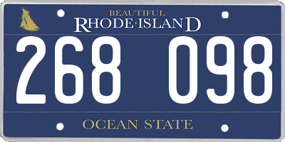 RI license plate 268098