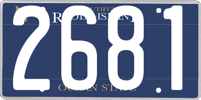 RI license plate 2681