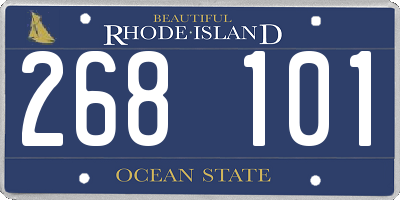 RI license plate 268101