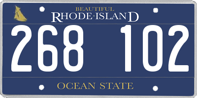 RI license plate 268102