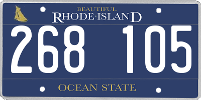 RI license plate 268105