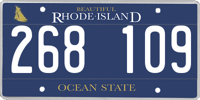 RI license plate 268109