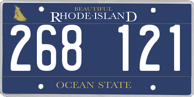 RI license plate 268121