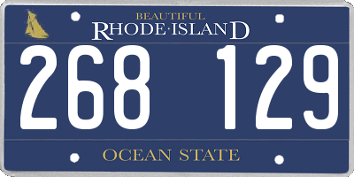 RI license plate 268129