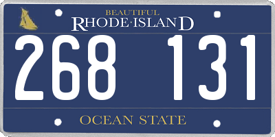RI license plate 268131