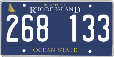 RI license plate 268133