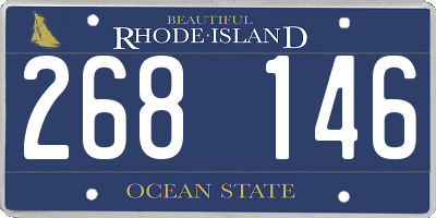RI license plate 268146