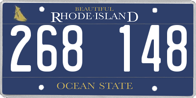 RI license plate 268148