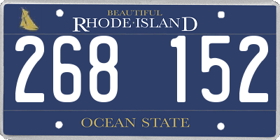 RI license plate 268152