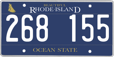RI license plate 268155