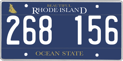RI license plate 268156