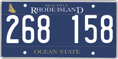 RI license plate 268158