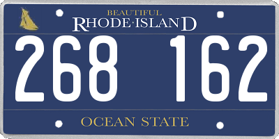 RI license plate 268162