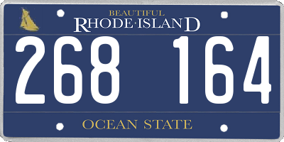 RI license plate 268164