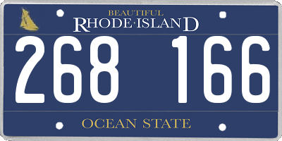 RI license plate 268166