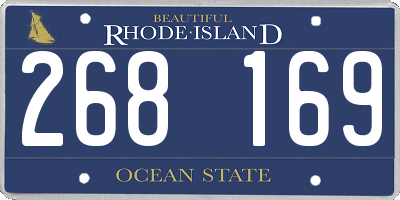 RI license plate 268169