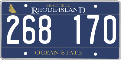 RI license plate 268170