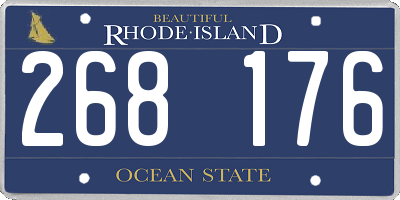 RI license plate 268176