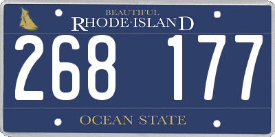 RI license plate 268177