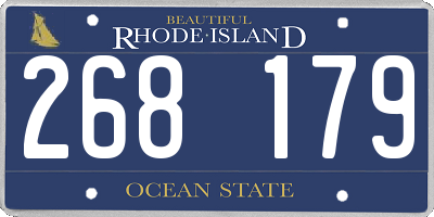 RI license plate 268179