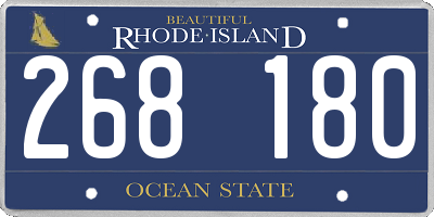 RI license plate 268180