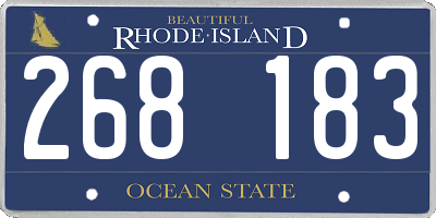 RI license plate 268183