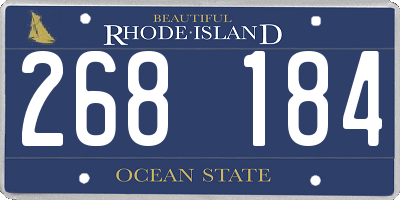 RI license plate 268184