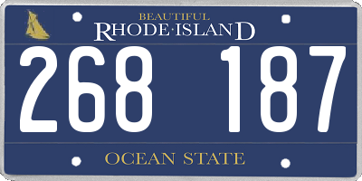 RI license plate 268187