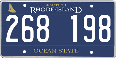 RI license plate 268198