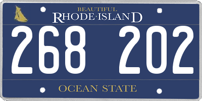 RI license plate 268202