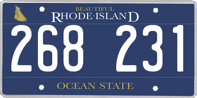 RI license plate 268231